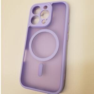 FNTCASE Magnetic Purple Case for iPhone 16 Pro - Matte Translucent Cover